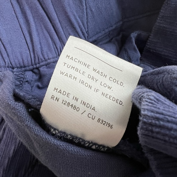 Pact Women's XL Modern Corduroy Wide Leg Pants Ink Blue Organic Cotton High Rise - Picture 11 of 11